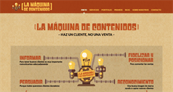 Desktop Screenshot of lamaquinadecontenidos.com