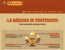 Tablet Screenshot of lamaquinadecontenidos.com